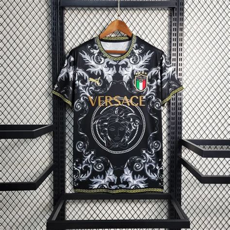 italien versace trikot|italy x versace black jersey.